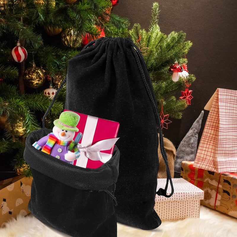 [Australia] - RUTICH Pack of 25 Large 6.75" X4.75" Pouch Bags - Elegant Velvet Drawstring Bags Jewelry Pouches for Jewelry, Gifts, Event Supplies (Black) Black 