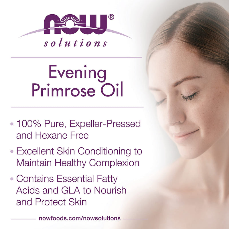 [Australia] - NOW Solutions, Evening Primrose Oil, 100% Pure Moisturizing Oil, with Essential Fatty Acids 4-Ounce 4 Fl Oz (Pack of 1) 