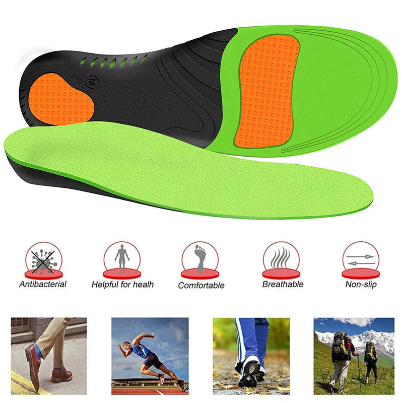 [Australia] - Ailaka High Arch Support Insoles for Men Women - Plantar Fasciitis Relief Arch Support Shoe Inserts, Orthotic Insoles for Flat Feet, Arch Pain and Heel Pain Relief 10-12 M US Women/8-10 M US Men Green 
