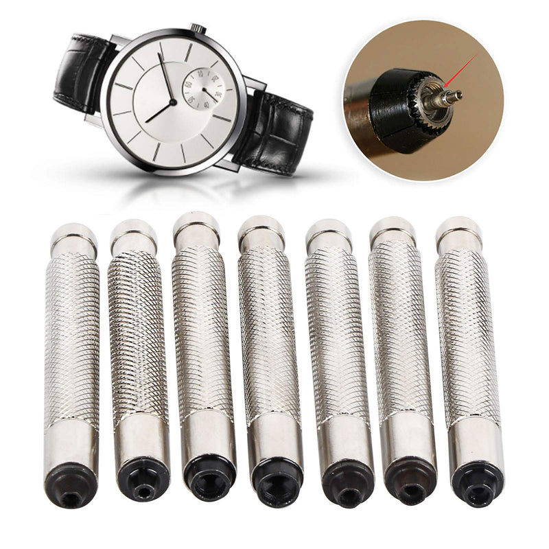 [Australia] - 7pcs 3.0-7.0 Watch Crown Winder Screw,Remove Watch Crown Watch Head,Professional Watch Repairing Tool,for Most Watches Crown Disassembly 