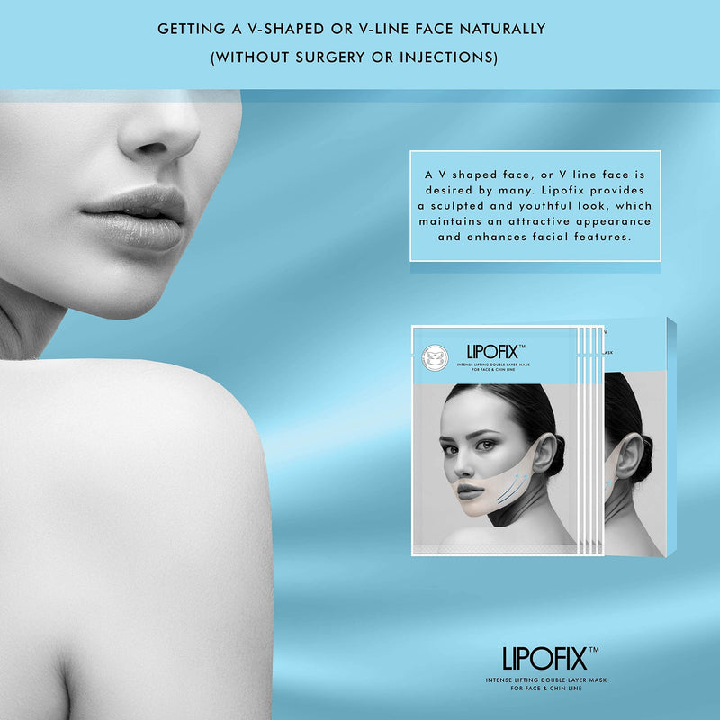 [Australia] - Double Chin Reducer Intense Lifting Double Layer Mask LipoFix - 5 Masks‚Ä¶ 
