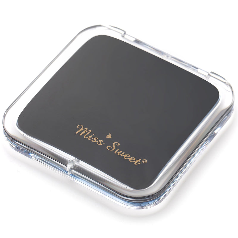 [Australia] - Miss Sweet Compact Mirror for Purse Pocket Mirror True image&5X magnification (Black) Y1 Black 5x/1x 
