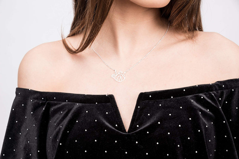 [Australia] - La Menagerie Sloth Silver Origami Jewelry & Silver Geometric Necklace – 925 Sterling Plated Silver Necklace & Sloth Necklaces for Women – Sloth Necklace for Girls & Origami Necklace 