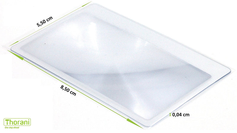 [Australia] - Thorani Pack Of Credit Card Size Pocket Magnifiers - Small Card Magnifier With 3X Magnification, Ultra Thin, Flexible And Shatterproof (Transparent, 10) 