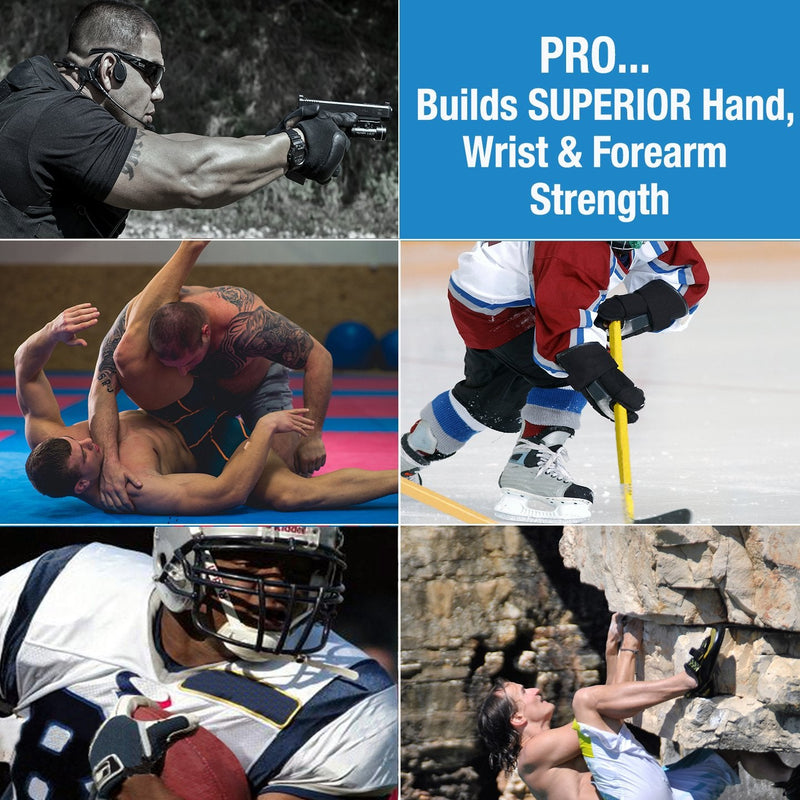 [Australia] - PROHANDS PRO Hand Exerciser, Finger Exerciser (Hand Grip Strengthener), Spring-Loaded, Finger-Piston System, Isolate and Exercise Each Finger 5 lb (Light Tension) Blue - Pro 