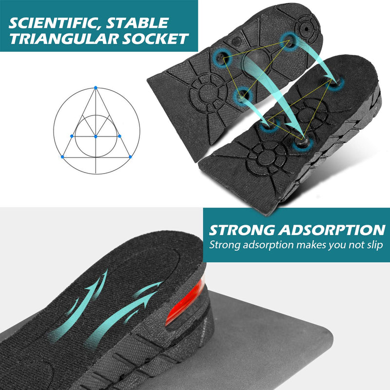 [Australia] - Shoe Lifts for Men & Women Height Increase Insoles Air Cushion Heel Inserts Orthotic Heel Shoe Lifts Kit Taller Insoles Variable Height 1.2-3.54Inch 2-Layer Height(1.2-2inch) 