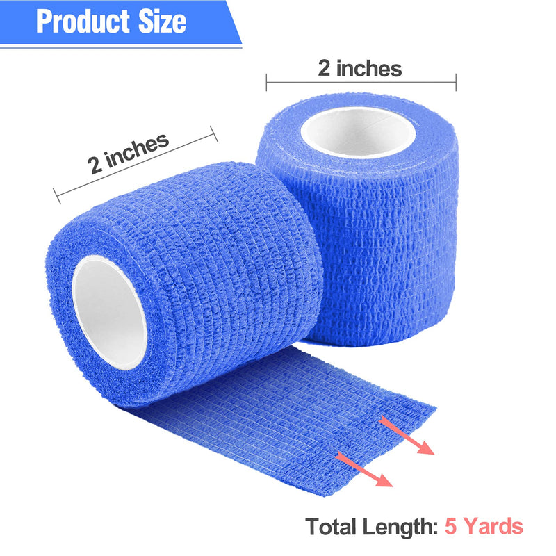 [Australia] - Keilend 24PCS Self Adherent Cohesive Bandages 2‘’ x 5Yards, Stretch Tape for Ankle Sprains, Wrist Swelling &Tattoo，Mix Colors 24Pcs-Mix 