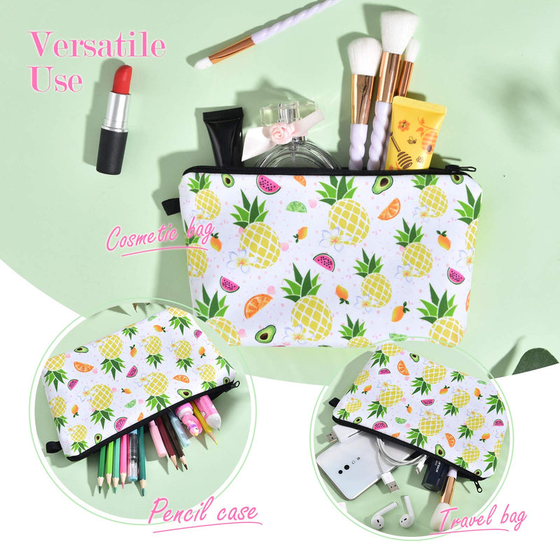 [Australia] - Cosmetic Bag for Girls - Pineapple Makeup Bag Water-resistant Vanity Toiletry Bag Pouch Beauty Cosmetic Travel Organizer Gift Gadget Pencil Case 