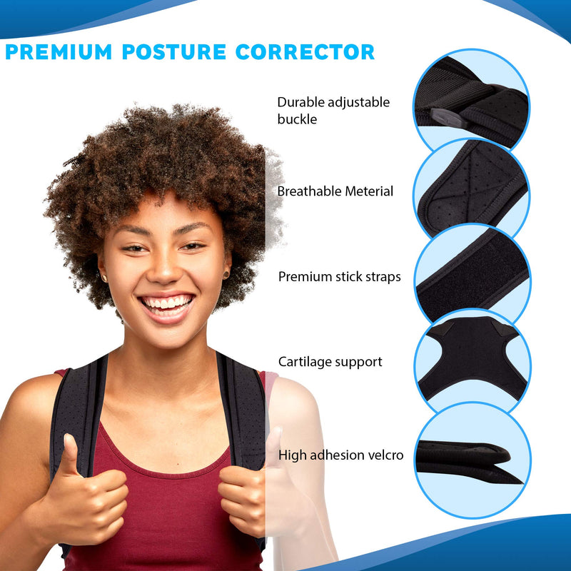 [Australia] - Posture Corrector for Men & Women - Adjustable Back Straightener, Back Brace, Posture Support, Posture Brace, Upper Back Brace for Clavicle to Support Neck, Back and Shoulder - Universal Fit 