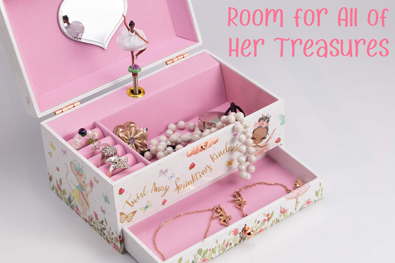 [Australia] - The Memory Building Company Musical Black Ballerina Jewelry Box for Girls & Little Girls Jewelry Set - 3 Dancer Gifts for Girls 