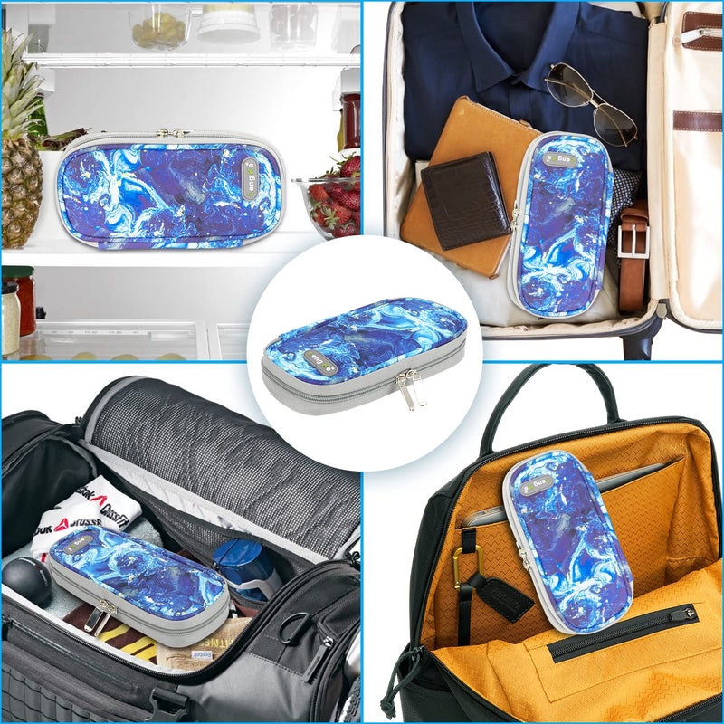 [Australia] - YOUSHARES Insulin Cooler Travel Case - Travel Ice Pack for Diabetic Organize Supplies Diabetes Bags Insulated Cooling Bag (Quicksand Blue) Quicksand Blue 