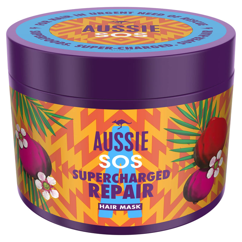 [Australia] - Aussie Repair Hair Mask For Dry Damaged Hair Supports Hair Growth, SOS Vegan Hair Mask With Australian Jojoba Seed Oil, Hair Repair Treatment For Hair In Urgent Need Of Rescue, 450 ml 