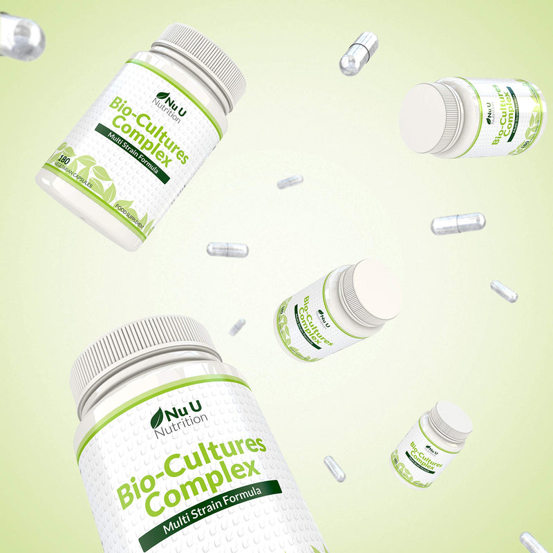 [Australia] - Bio-Cultures 180 Capsules (6 Month Supply) | Vegetarian Multi Strain | High Strength Cultures Includes Lactobacillus Acidophilus & Bifidobacterium | Capsules not Tablets by Nu U Nutrition 