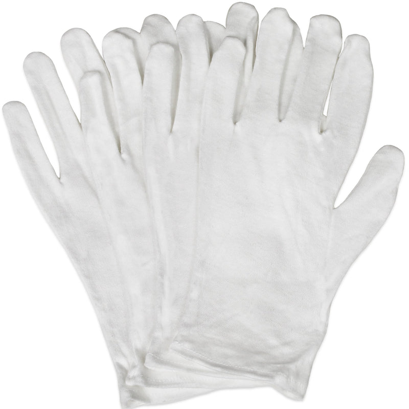 [Australia] - Eurow 100% Premium Cotton Cosmetic Moisturizing Natural Therapy Gloves for Dry Hands Healing and Beauty - White 2 Pairs 