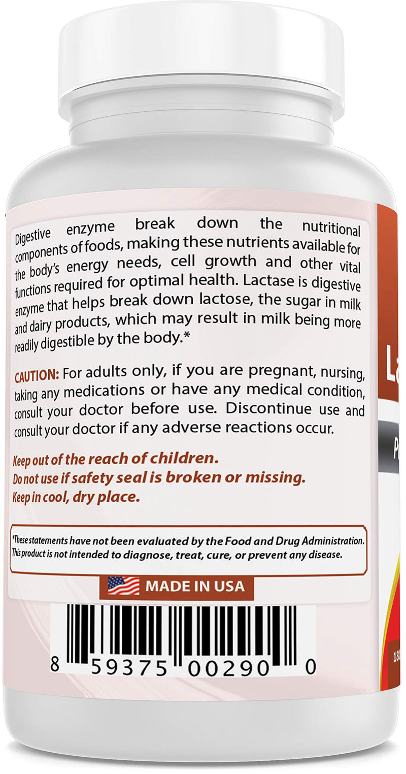 [Australia] - Best Naturals, Fast Acting Lactase Enzyme, 3000 FCC ALU, 180 Tablets (180 Count (Pack of 1)) 180 Count (Pack of 1) 
