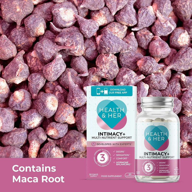 [Australia] - Health & Her Intimacy+ Multi-Nutrient Support for Women – A Natural Booster Supplement Containing Maca Root and Tribulus to Help Discover You Again -1 Month Supply - 60 Vegan Tablets 