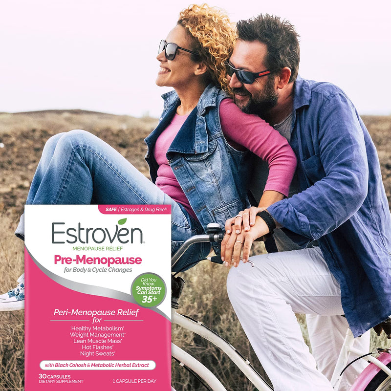 [Australia] - Estroven Pre-Menopause Relief for Body and Cycle Changes, Helps Reduce Hot Flashes, Night Sweats and Manage Weight*, 30 Count 
