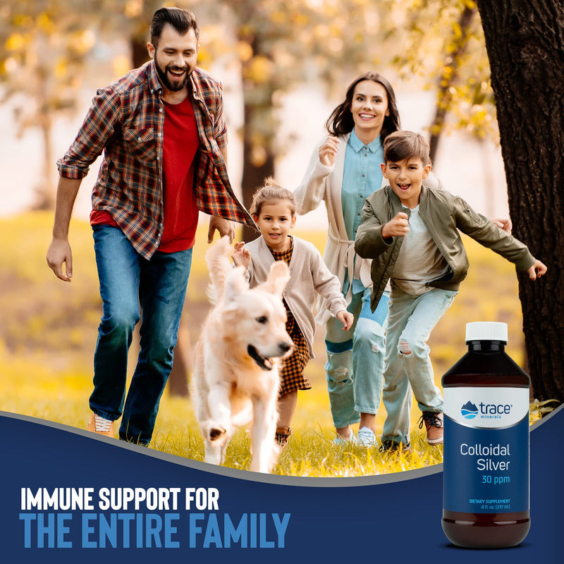 [Australia] - Trace Minerals Research Vegan Colloidal Silver, Bio-Active Silver Hydrosol Liquid Mineral Supplement, Natural & Pure, 30 PPM, 8 fl. Oz 
