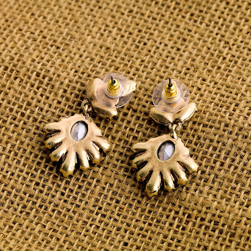 [Australia] - GYAYA Golden Tone Jewelry Sets Rhinestone Crystal Drop Dangle Earrings Or Statement Necklace 