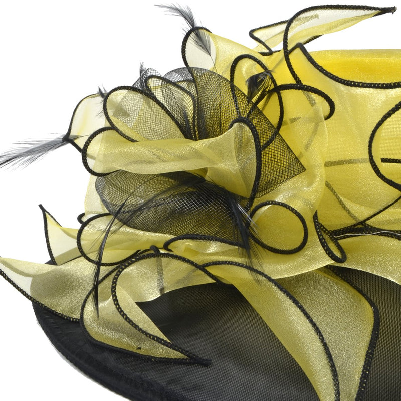 [Australia] - Womens Kentucky Derby Church Dress Fascinator Tea Party Wedding Hats S056 Floral Yellow 