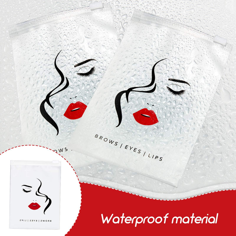 [Australia] - 50 Pieces Eyebrow Microblading Aftercare Bags Empty Eyelash Bag Lash Aftercare Bags Lipstick Travel Pouch Mini Cosmetic Bags for Eyelash Lipstick Makeup Tools, 4 x 6 Inches 