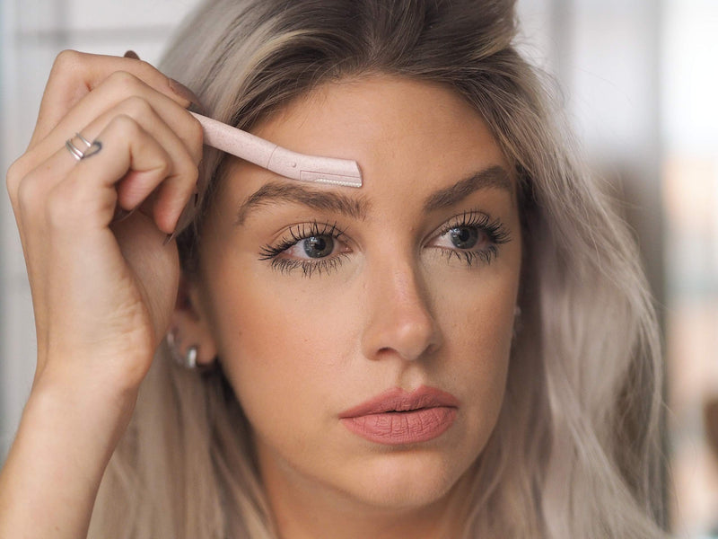 [Australia] - The Little Eco Company Dermaplaning Blades for Face| FREEPOST Recycling Service| 6 pack 2 sizes| Biodegradable Wheat Straw Eyebrow Razor| Face Razor for Women| Peach Fuzz Remover| Facial Hair Remover 