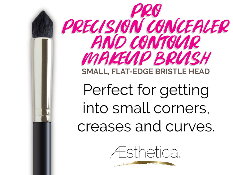 [Australia] - Aesthetica Pro Series 5-Piece Contouring and Highlighting Makeup Brush Set - Includes Large Powder, Foundation, Angled, Deluxe Fan & Precision Concealer Makeup Brushes - 100% Vegan & Cruelty Free 