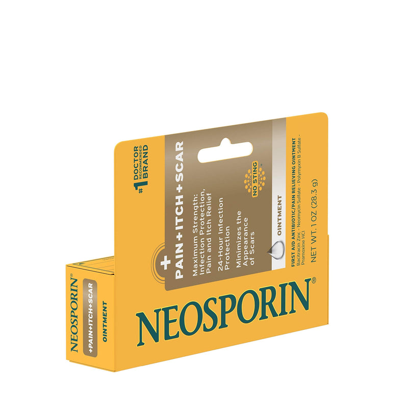 [Australia] - Neosporin Pain, Itch, Scar Antibiotic First Aid Ointment for Wound Care, 1 oz 