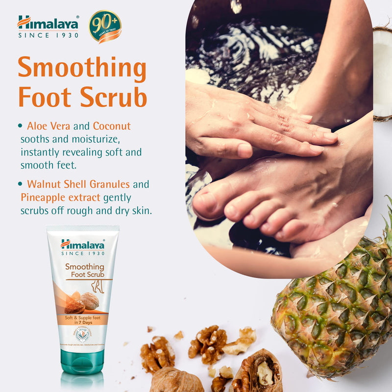 [Australia] - Himalaya Herbals Smoothing Foot Scrub with Walnut, Coconut, Pineapple and Aloe Vera- 150ml 