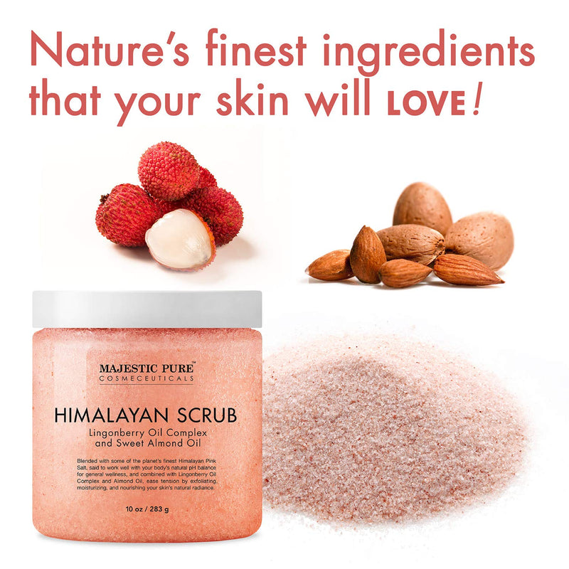 [Australia] - Himalayan Salt Body Scrub with Lingonberry, Exfoliating Salt Scrub to Exfoliate & Moisturize Skin, Deep Cleansing for Women and Men - 10 oz 