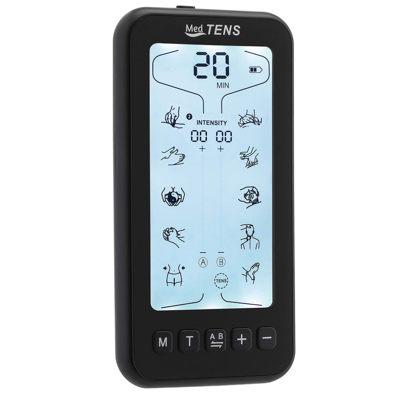 [Australia] - Tens Unit Muscle Stimulator 24 Massage Modes Pain Relief Therapy Dual Channel Tens Ems Device Machine Pulse Massager Intensity Deep Tissue Shoulder Comes With 10 Pads 
