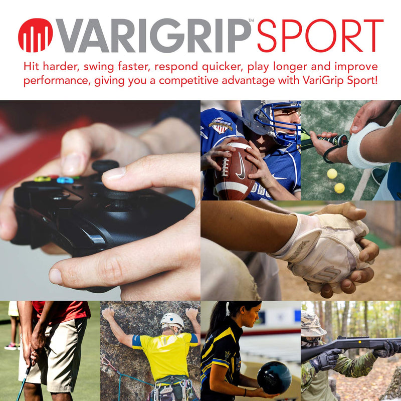 [Australia] - Dynatomy VariGrip Sport (VGSP), Adjustable Resistance, Medium, Heavy Finger, Hand Exerciser, Grip Strengthener, Extra-Wide Base, Padded fingertips, Callus Builder Black 6-9 Lbs 
