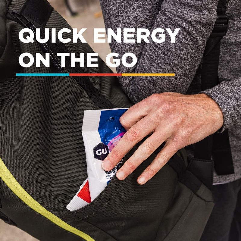 [Australia] - GU Energy Chews Double Serving Packs. Energy Gummies with Electrolytes for Running, Cycling, Triathlon & Other Sports - Pack of 2 (Orange) Orange 
