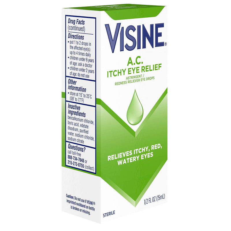 [Australia] - Visine A.C Astringent Redness Reliever Eye Drops, 0.5 Fluid Ounce 0.5 Fl Oz (Pack of 1) 