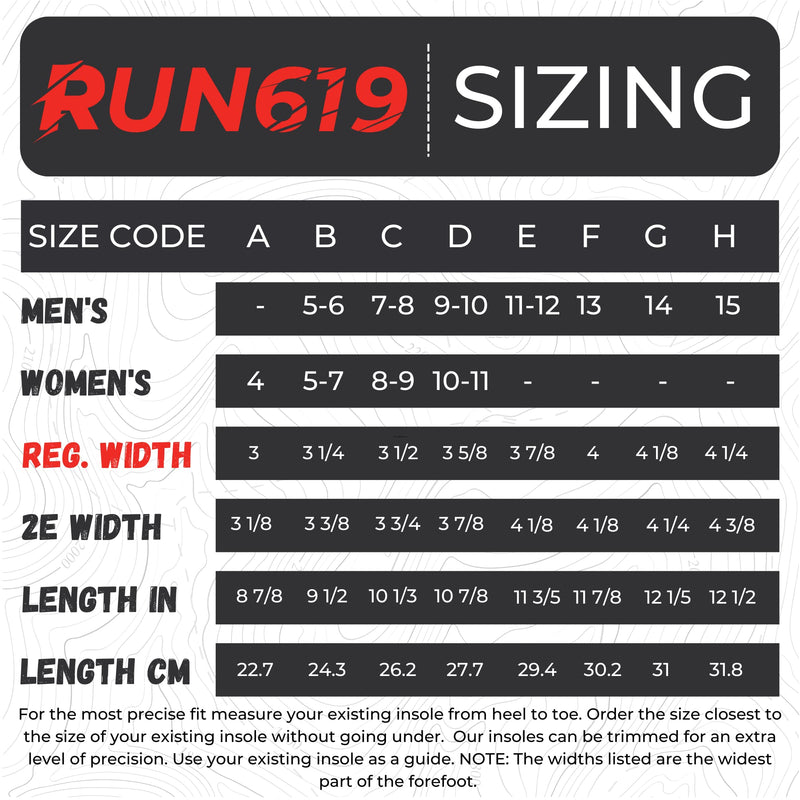 [Australia] - RUN619 Zero Drop Shoe Insoles - Thin Flat Medium Shoe Inserts w/ No Arch Support - Foot Forming - Perfect for Running Walking Work or Hiking - Thin 3mm Insoles (Size D - Men's 9-10 / Women's 10-11) Size D - Men's 9-10 / Women's 10-11 