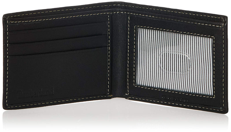 [Australia] - Timberland Men's Blix Slimfold Leather Wallet One Size Black 