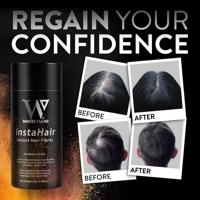 [Australia] - InstaHair Best Hair Building Fibres Dark Brown 23g - Hair Fibers for Men and Women, Hair loss concealer 