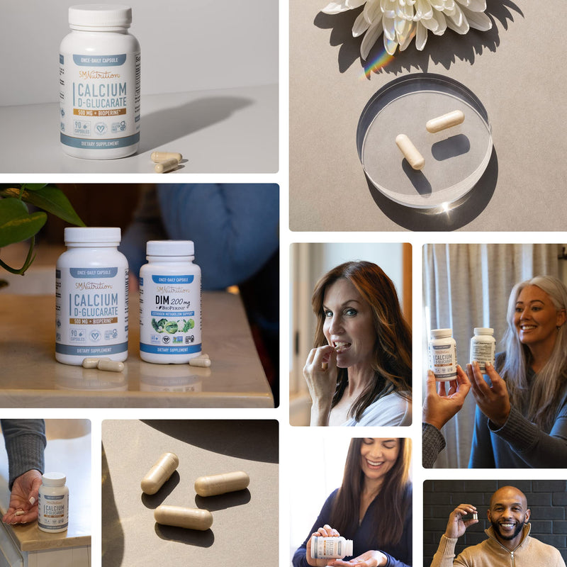 [Australia] - Calcium D-Glucarate | CDG for Liver Detox & Cleanse, Metabolism, Hormone Balance, Menopause Support* Vegan.org Certified, Non-GMO, Gluten-Free - Calcium D Glucarate 500mg 90 Capsules SM Nutrition 