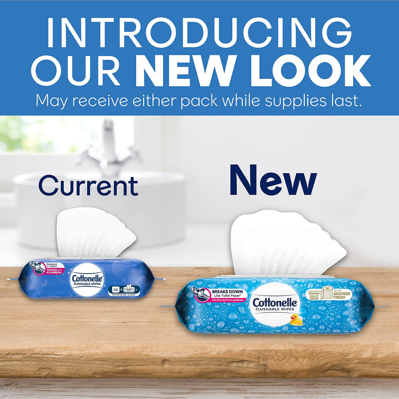 [Australia] - Cottonelle Fresh Care Flushable Cleansing Cloths Refills 2-42 Count Packages - Packaging May Vary 42 Count (Pack of 2) 