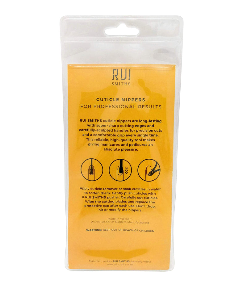 [Australia] - Rui Smiths Professional Cuticle Nippers | Precision Surgical-Grade Stainless Steel Cuticle Trimmer, French Handle D01 (Single Spring 4mm Jaw) Single Spring 4mm Jaw 