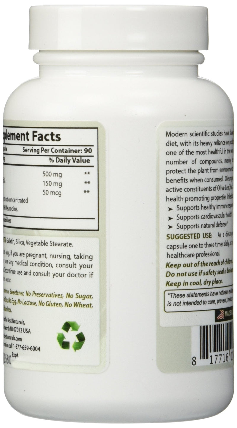 [Australia] - 2 Pack - Best Naturals Olive Leaf Extract 700 mg 90 Capsules (Total 180 Capsules) 