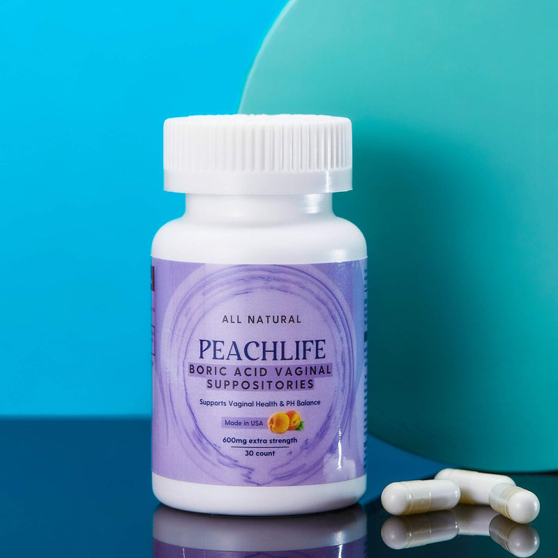 [Australia] - Peachlife Boric Acid Suppositories in Vegetable Capsules - USA Made - Vaginal pH 
