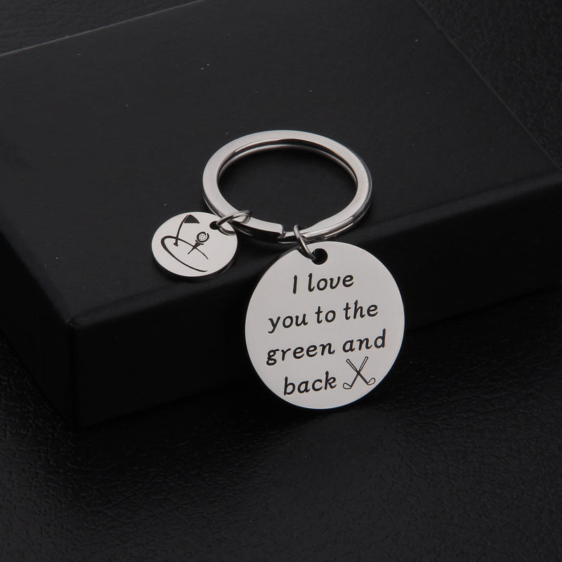 [Australia] - Zuo Bao Dad Golf Keychain Golf Jewelry Golfer Gift I Love You to The Green and Back Keychain Gift for Golf Players 