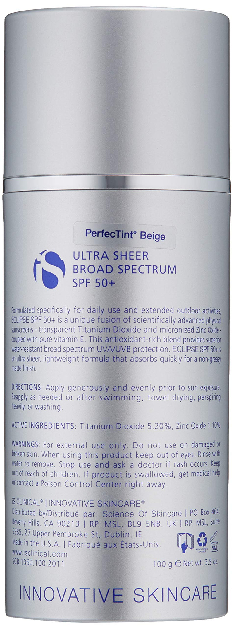 [Australia] - iS CLINICAL Eclipse SPF 50+ PerfecTint Beige 