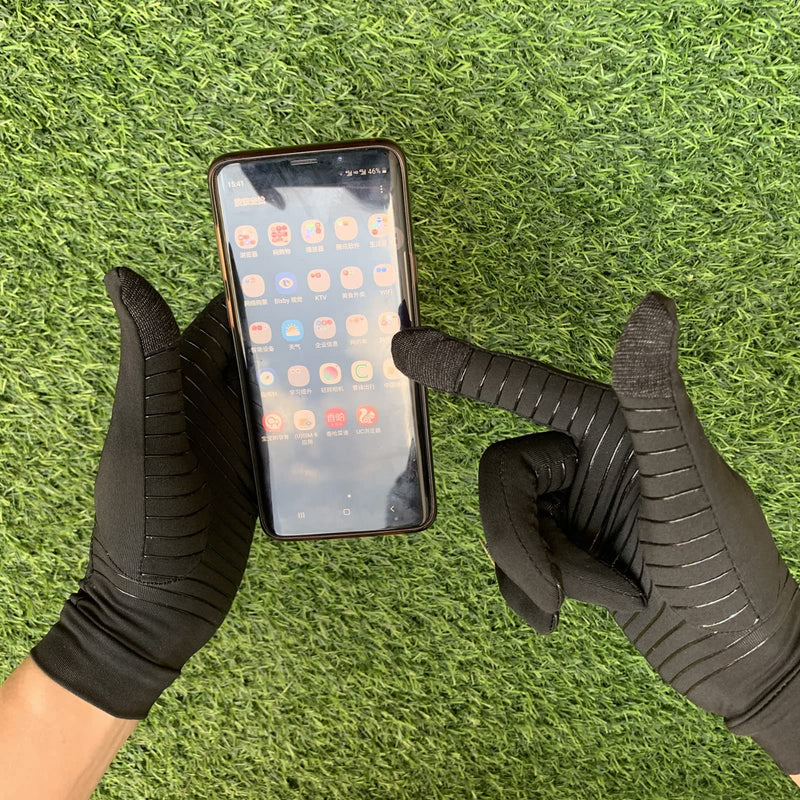 [Australia] - Full Finger Copper Compression Gloves with Touch Screen, Relieve Pain from Arthritis, Swelling, and Everyday Hands Support X-Large 
