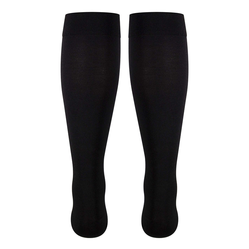 [Australia] - NuVein Medical Compression Stockings, 20-30 mmHg Support for Women & Men, Knee Length, Open Toe, Black, X-Large X-Large (1 Pair) 