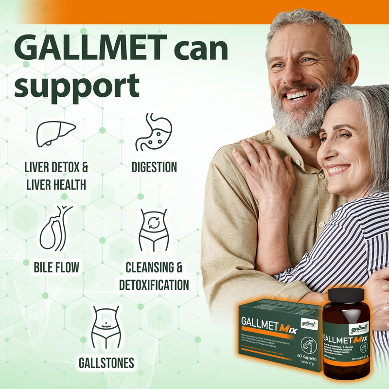 [Australia] - GALLMET Mix 60x Ox Bile 100mg Bile Salt with 37.5mg Herbs Naturally can Support After Gallbladder Removal - Digestive Problems - Fat Digestion and Gallstone - from UK 