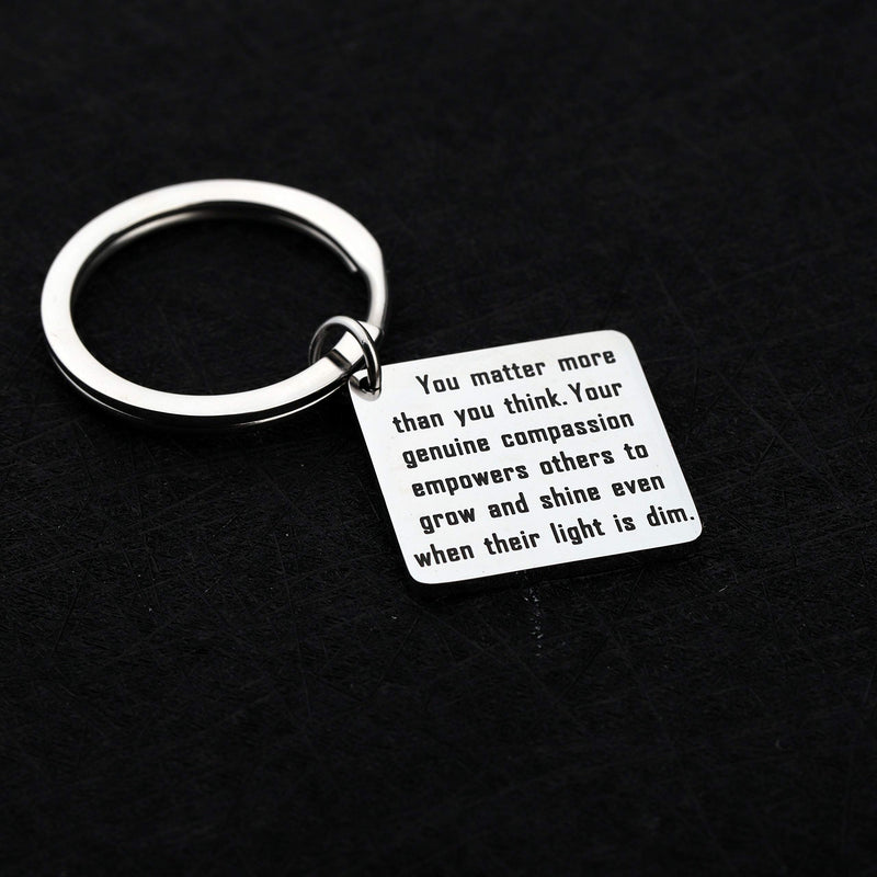 [Australia] - AKTAP Social Worker Gifts Social Worker Jewelry You Matter More Than You Think Thank You Key Chain Gift for Social Worker Volunteer Employee Keychain 