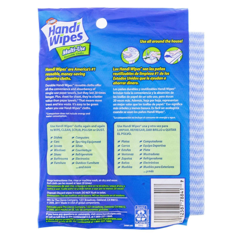 [Australia] - Clorox Handi Wipes Reusable Cleaning Cloths, Super Absorbent, Machine Washable - 3 
