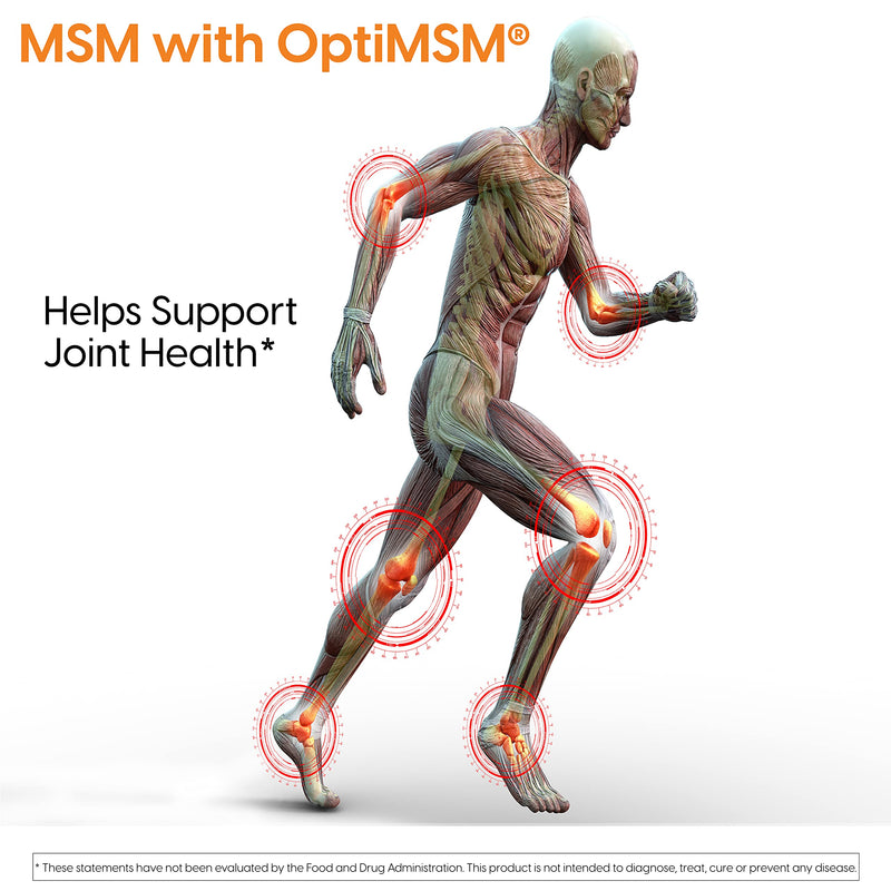 [Australia] - Doctor's Best MSM with OptiMSM, Joint Support, Immune System, Antioxidant and Protein-Building Role, Non-GMO, Gluten Free, 1000 mg, 180 Caps (DRB-00064) 